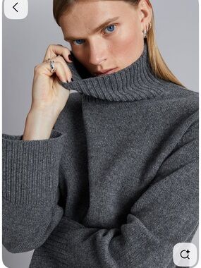 Dolce & gabbana Grey Turtleneck cashmere Blend Women's Sweater